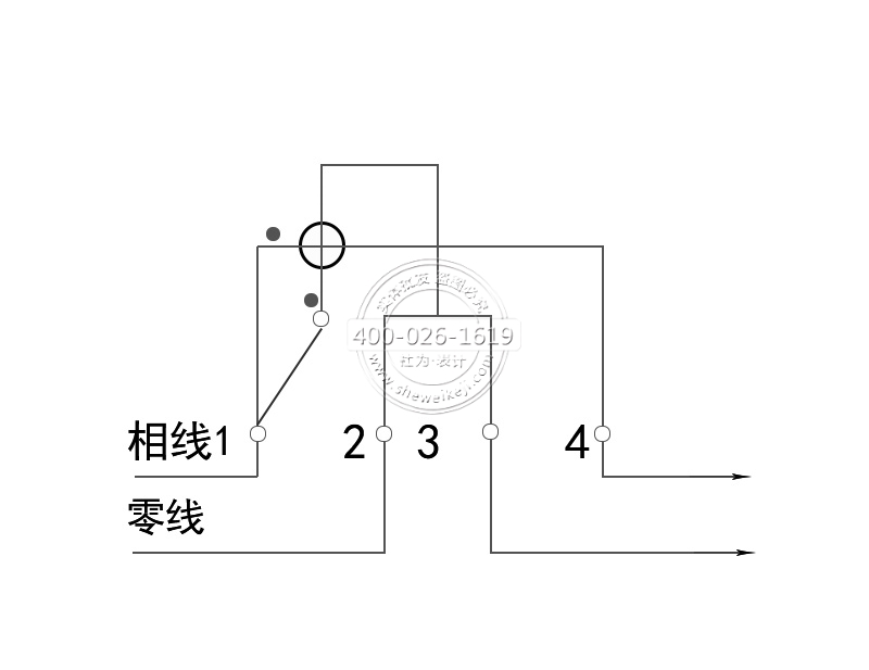 單相電子式電表雙進(jìn)雙出接線圖