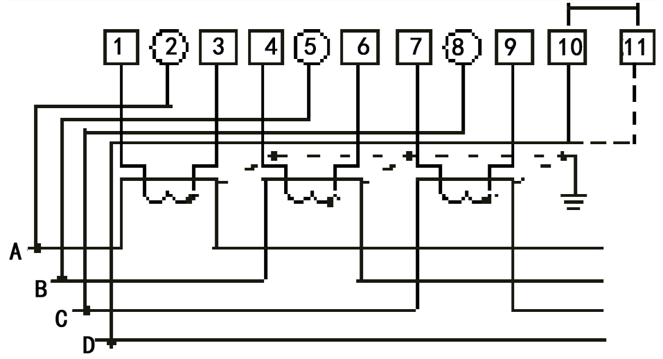 華立dtsd545接線(xiàn)方式——電流互感式接線(xiàn)圖