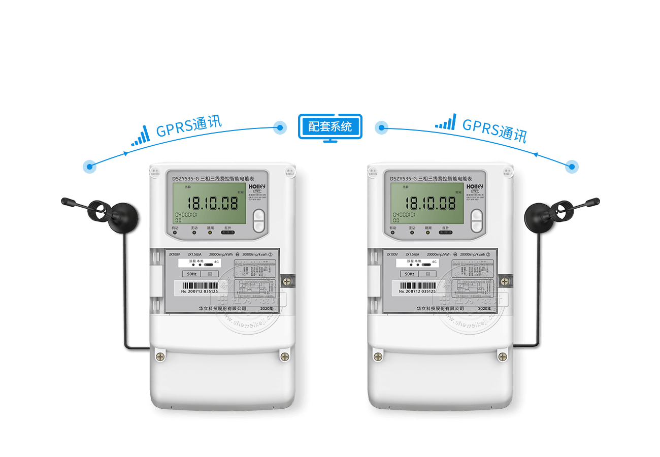 電表內置GPRS無線模塊，無需額外配置采集設備